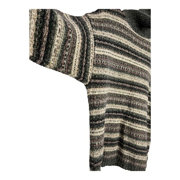 Alps Womens M Fair Isle‎ Knit Green Turtleneck Sweater USA Cozy Cabincore READ - Picture 3 of 9